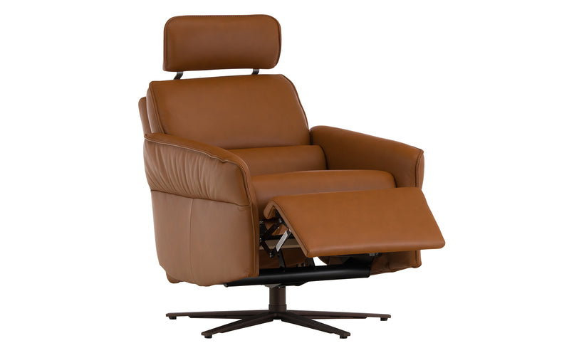Himolla Aura Cognac Leather Recliner